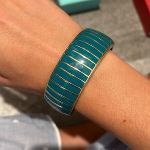 NWT gold turquoise statement bangle